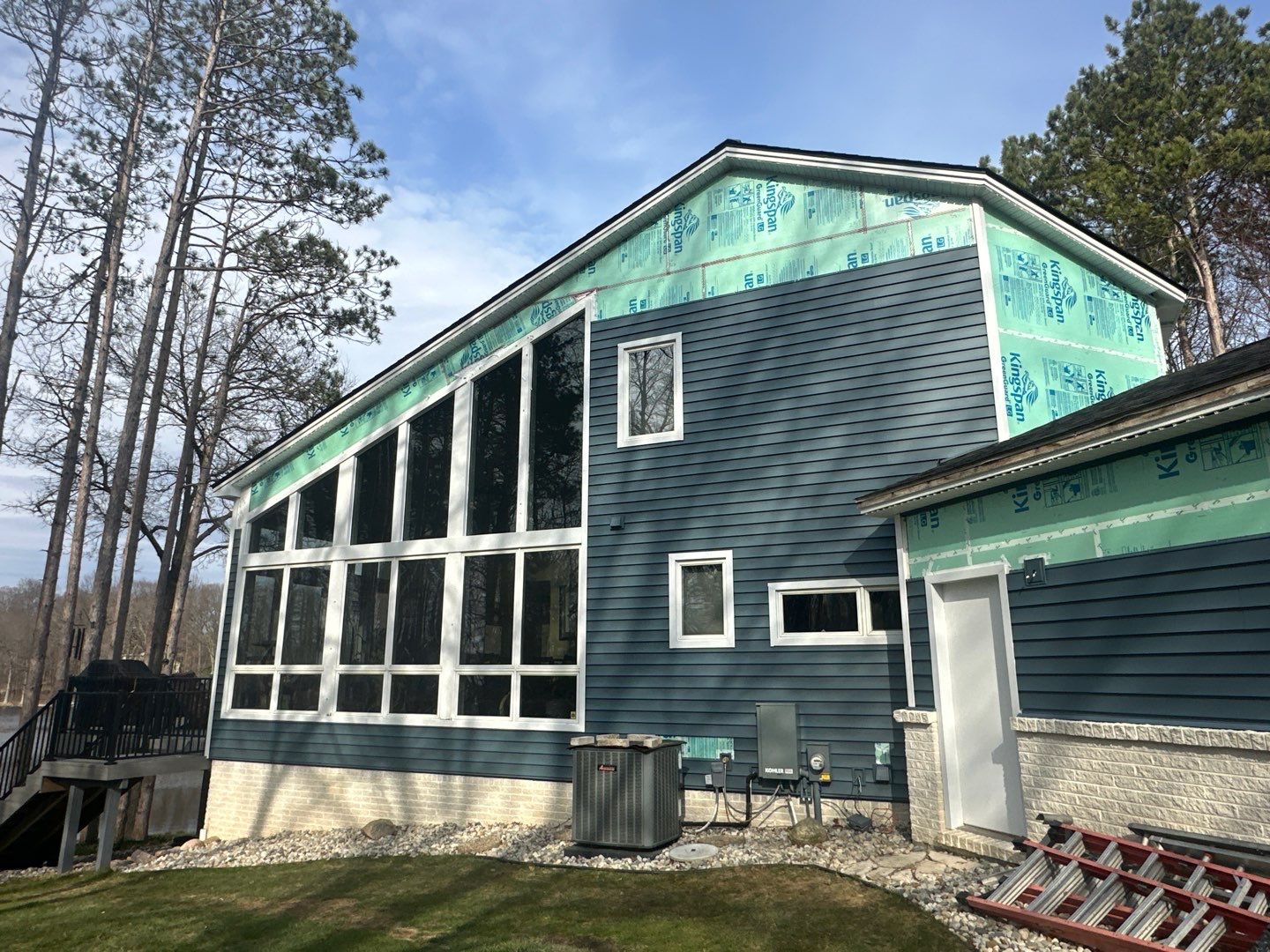 Siding Replacement using Certainteed Monogram D5 Pacific Blue by 180 Contractors