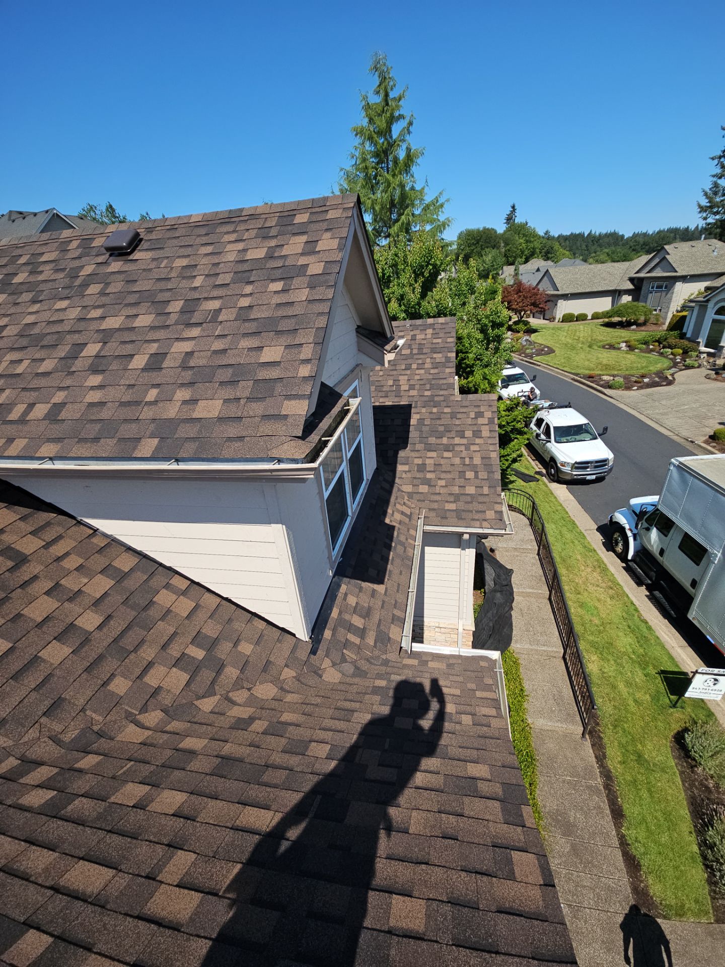 Residential Roofing Installation using IKO Dynasty (Color: Shadow Brown) by Orezona Building & Roofing Company, Inc.