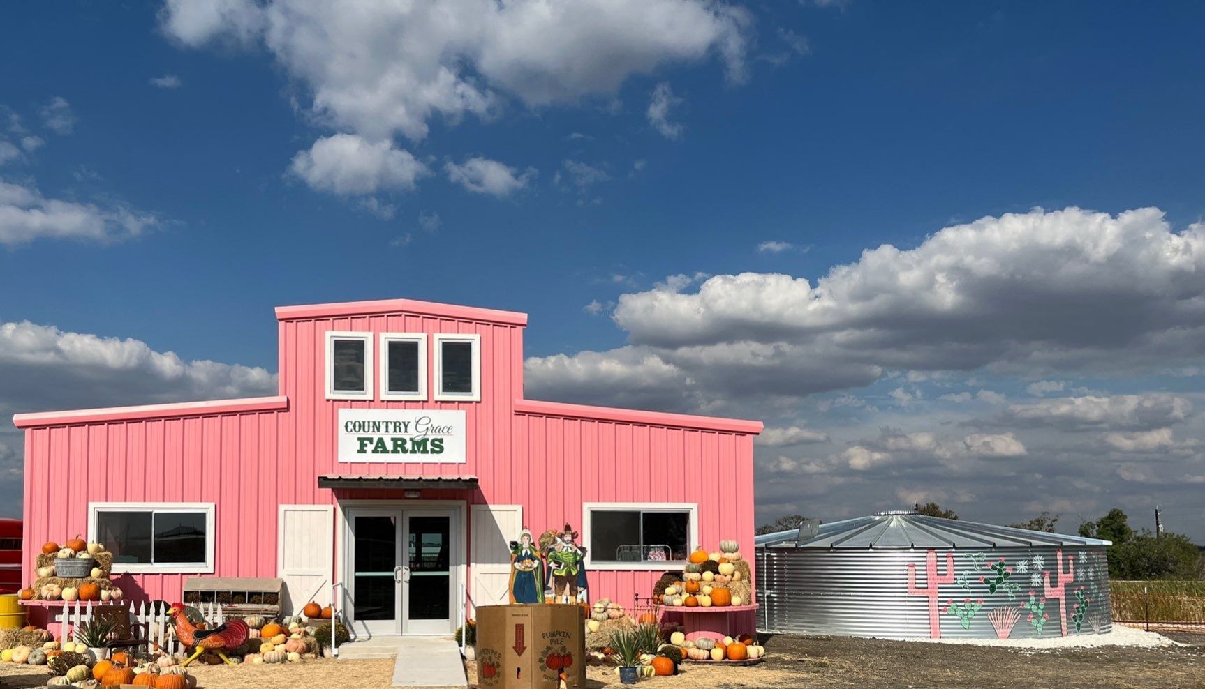46.4k Commercial Fire Tank-10 degree silo roof with bottle cap topper by Hill Country Rain Water