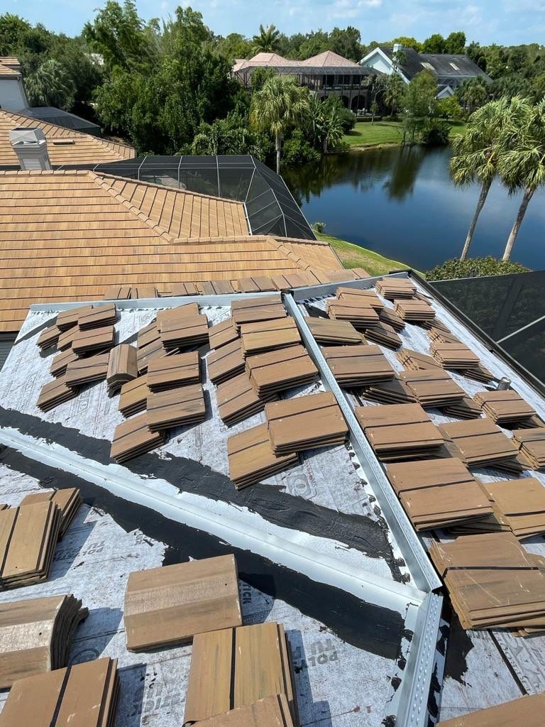 Residential Roofing Installation using Concrete Tile in Bonita Bay Community by International Roofing