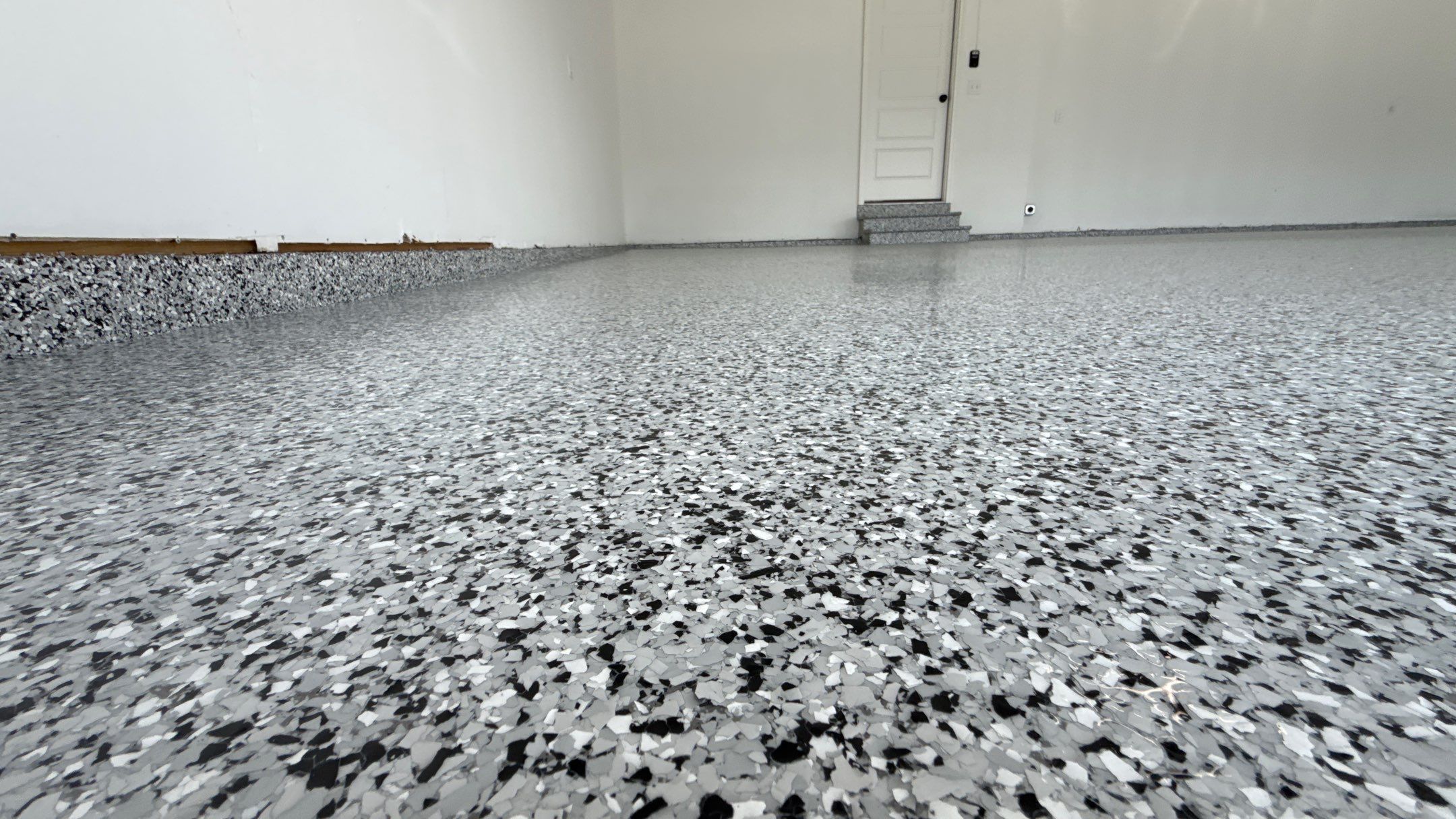 Another Beautiful Houndstooth Flake Floor Complete  by Banner Garage