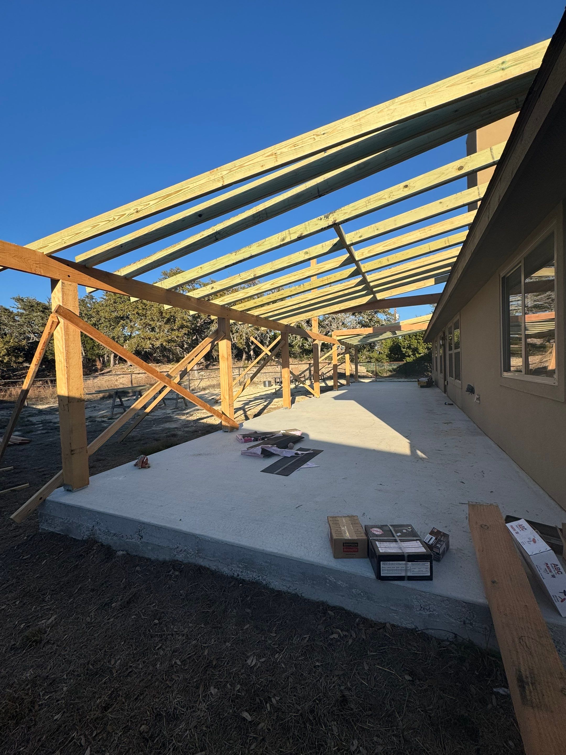 Reroof with Back Patio Addition using Owens Corning Duration Aged Copper by Lightning Exteriors