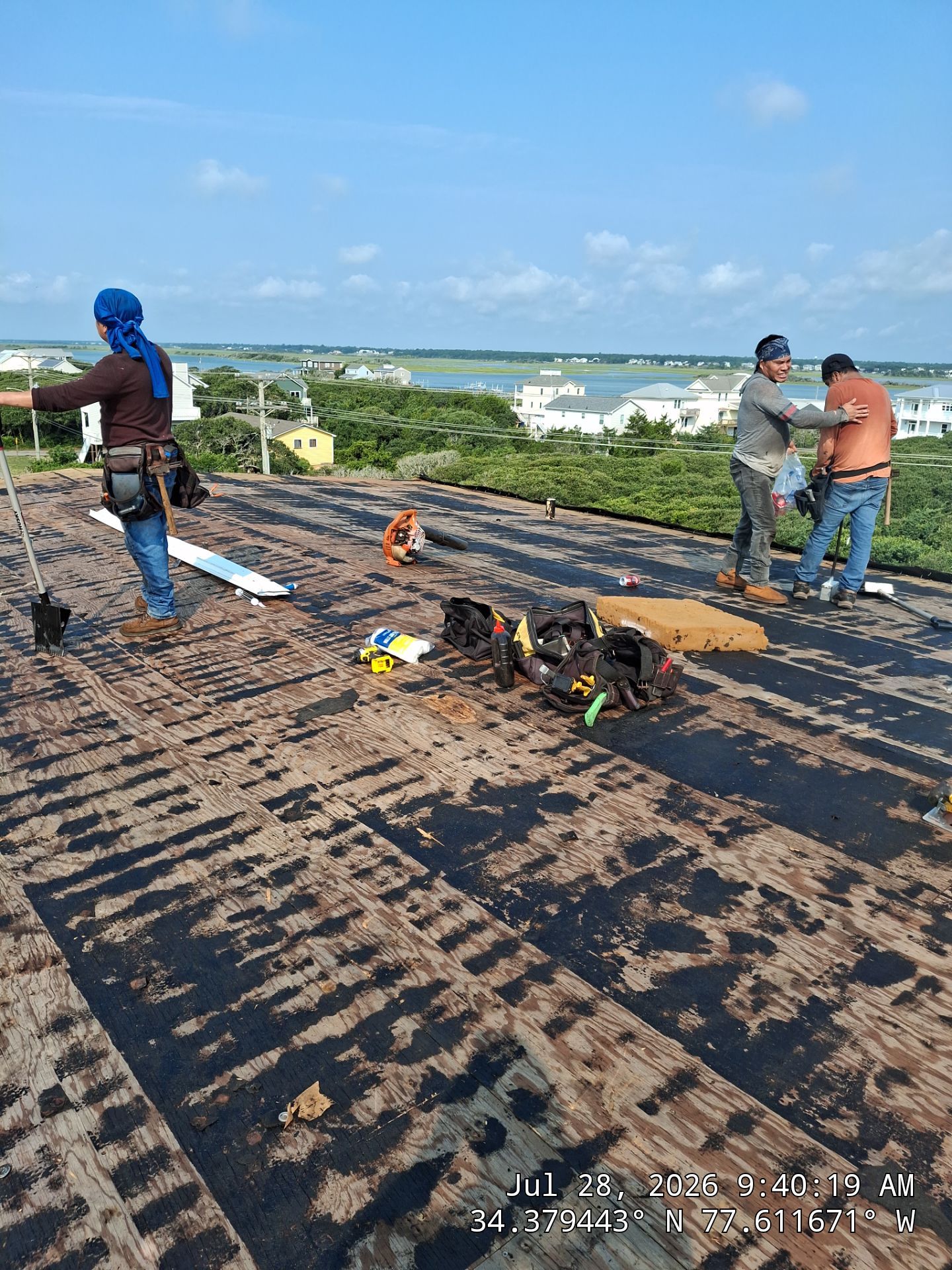 Coastal Residential Membrane Roof Replacement in Holly Ridge, NC by RGR Construction and Roofing, LLC