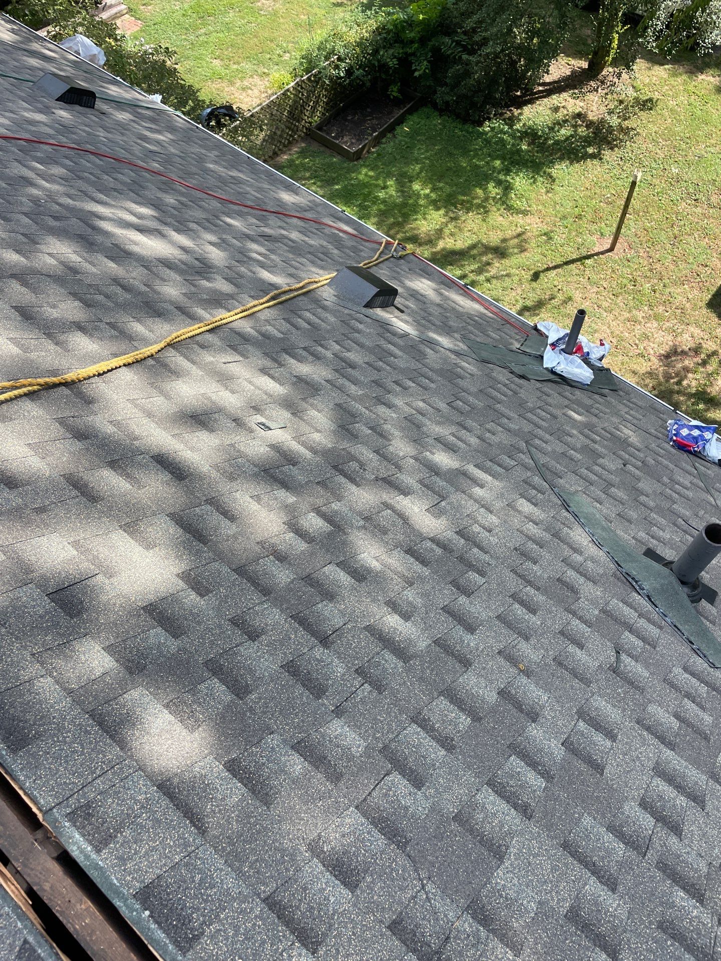 Residential Roofing Installation using GAF Timberline HDZ Weathered Wood by Rainstoppers Roofing
