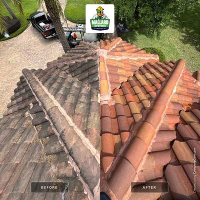 Barrel Tile Roof Cleaning