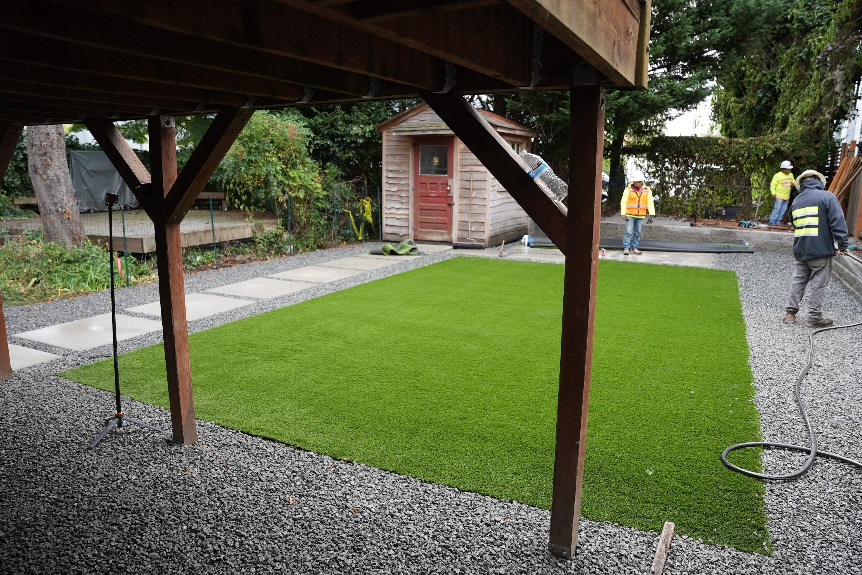 Turf Installation, Retaining Wall & Concrete Walkway | Seattle  by Jireh Asphalt & Concrete Inc 