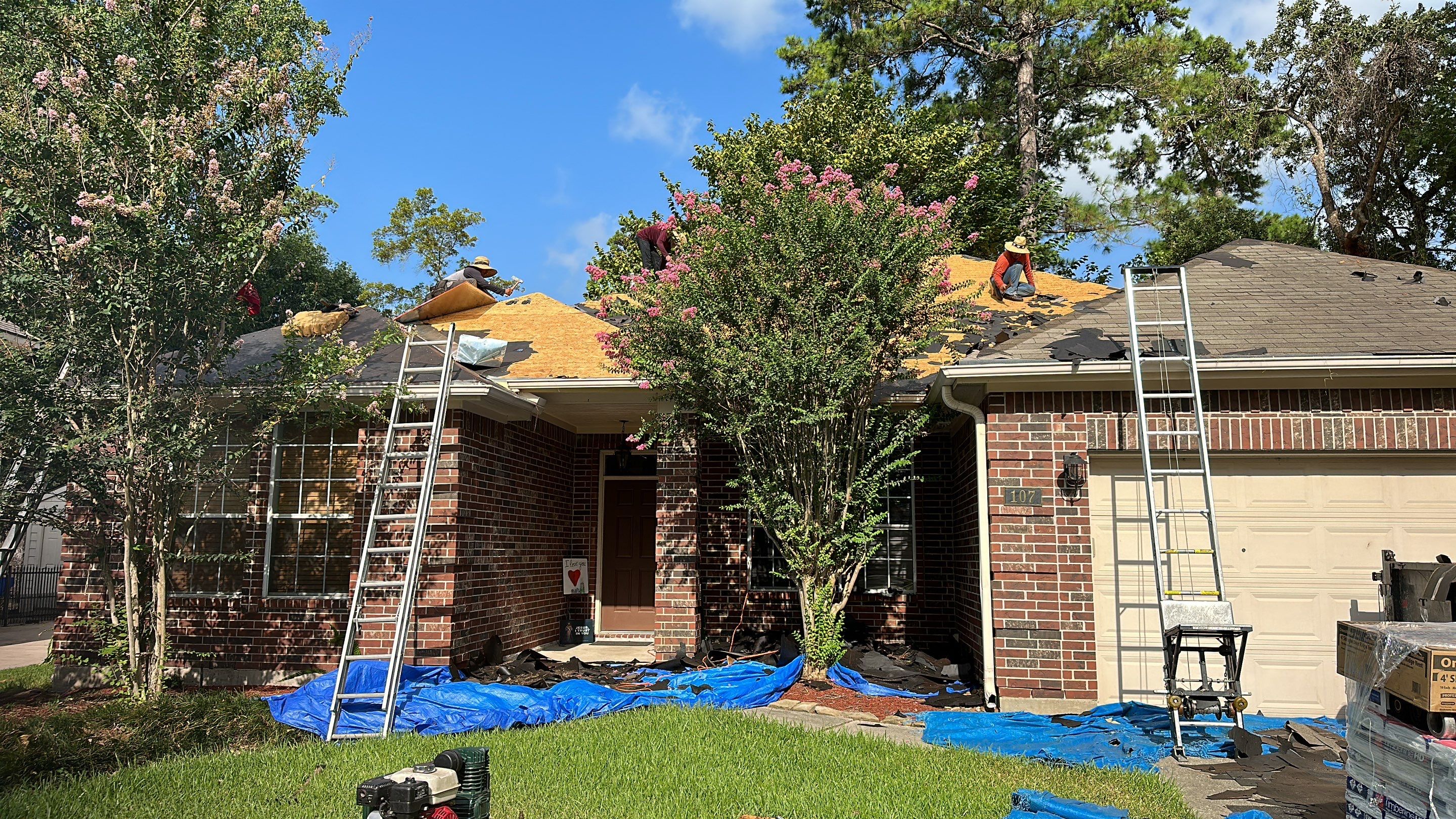 Storm-Damaged Deck Rebuilt & New Roof Installed — Spring, TX by PL Roofing & SB Roofing, LLC.