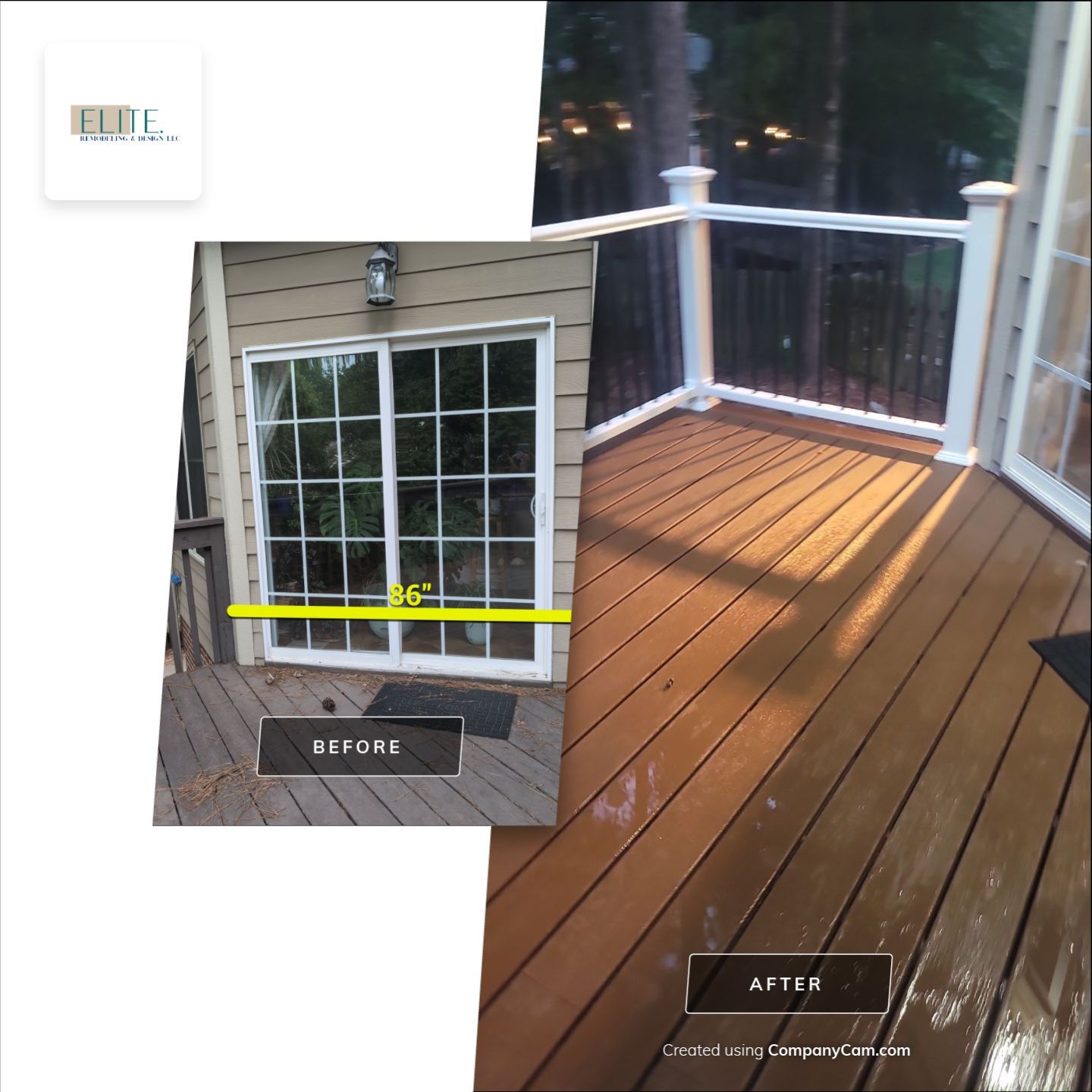 Fuquay-Varina Outdoor Upgrade – Composite Deck & Paved Landing by Elite Remodeling and Design LLC
