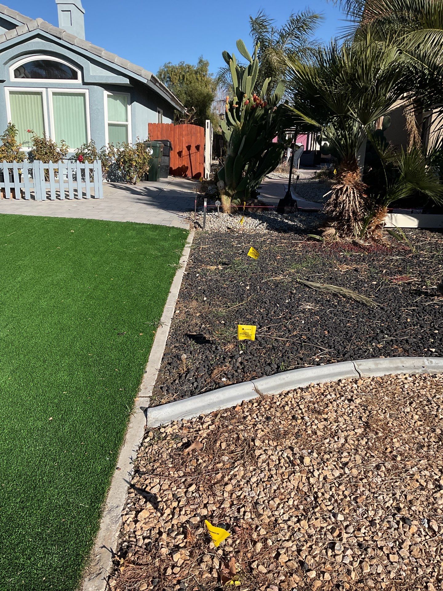 Beautiful vinyl fence installation by Fence Guys Inc.