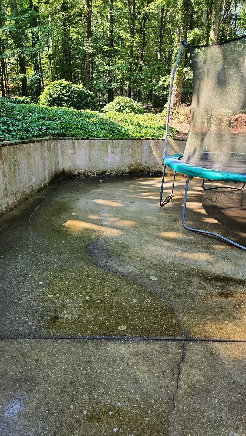 Driveway Clean using cleaner by G&H Home Tech Pros LLC