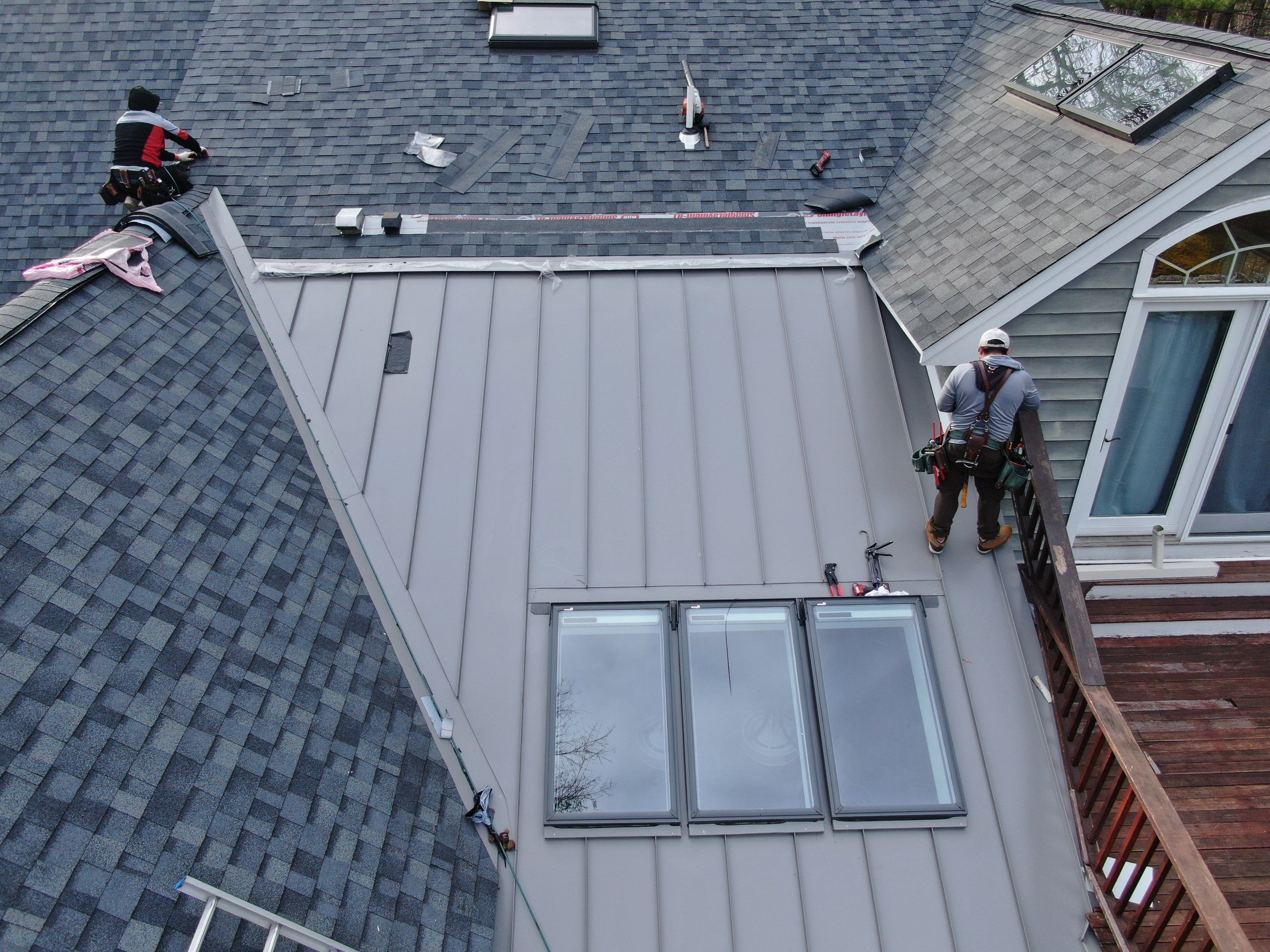 Project: Full Roof Replacement — Asphalt Shingle + Standing Seam Metal by Mighty Dog Roofing of Greater Middlesex County