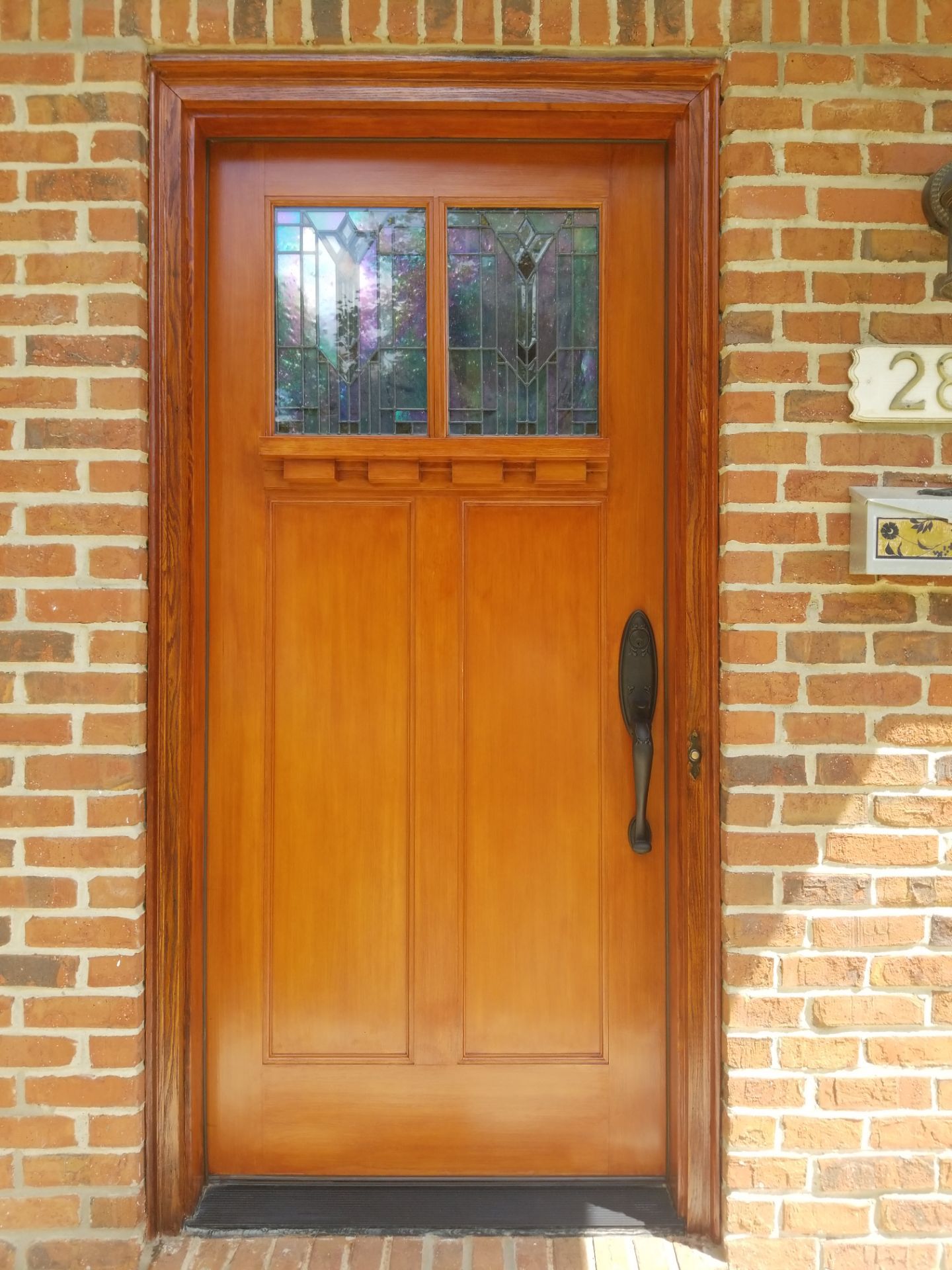 Replace old columns new carpentry repair door masonry limestone steps in Dearborn, MI by Northwest Construction 