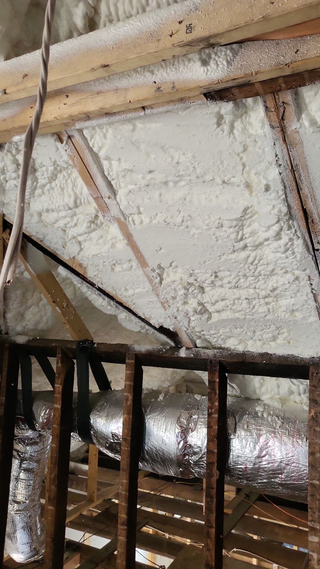 Interior spray foam application by SPF Services 
