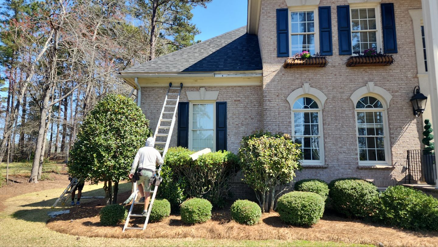 Roof Repair with PermaBoots, Gutter Installation, Cleaning, using 6" Seamless Gutters and Leaf Filter Guards by Indigo State Roofing