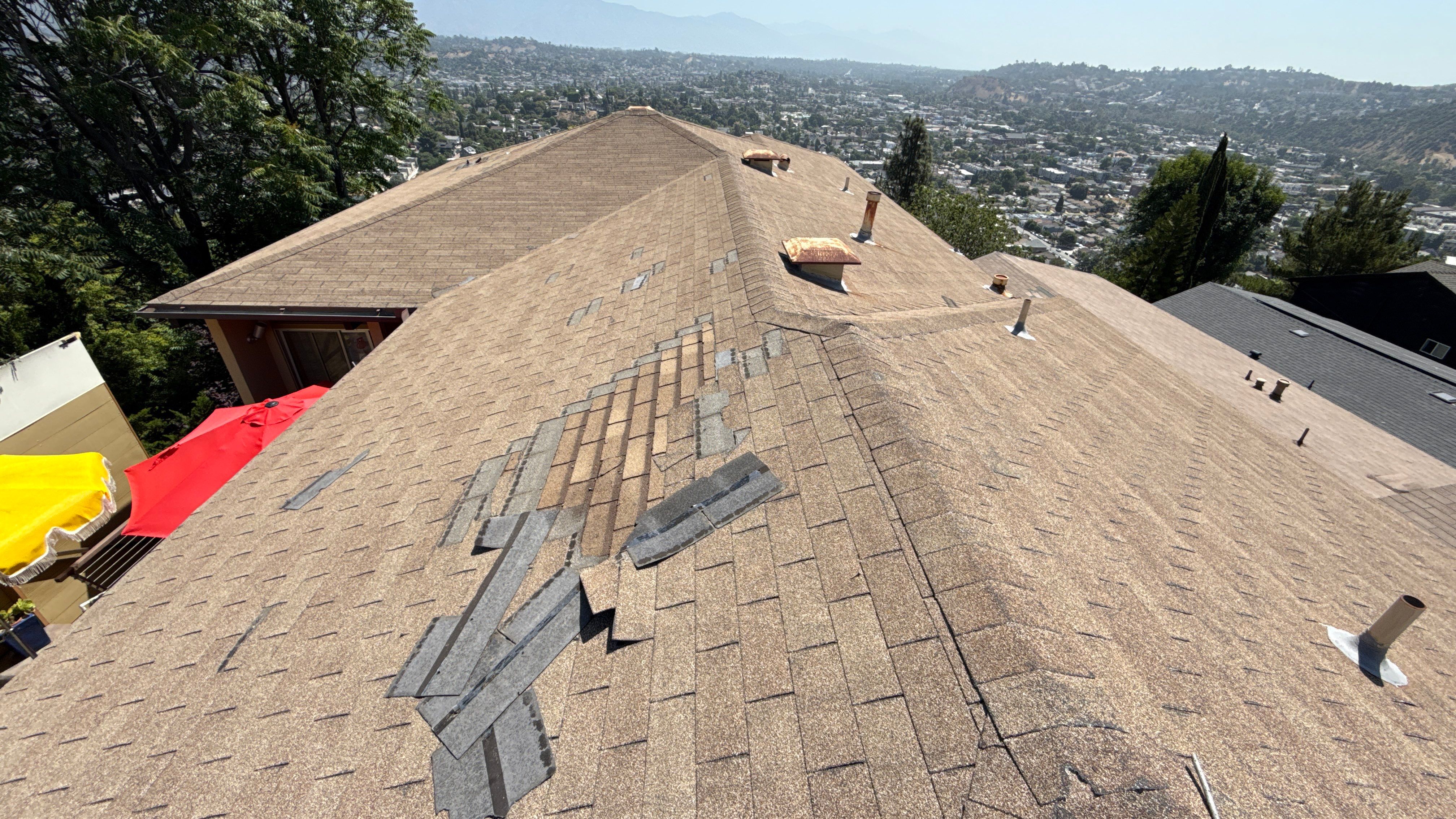 Residential reroofing project in Eagle Rock by Hull Brothers Roofing
