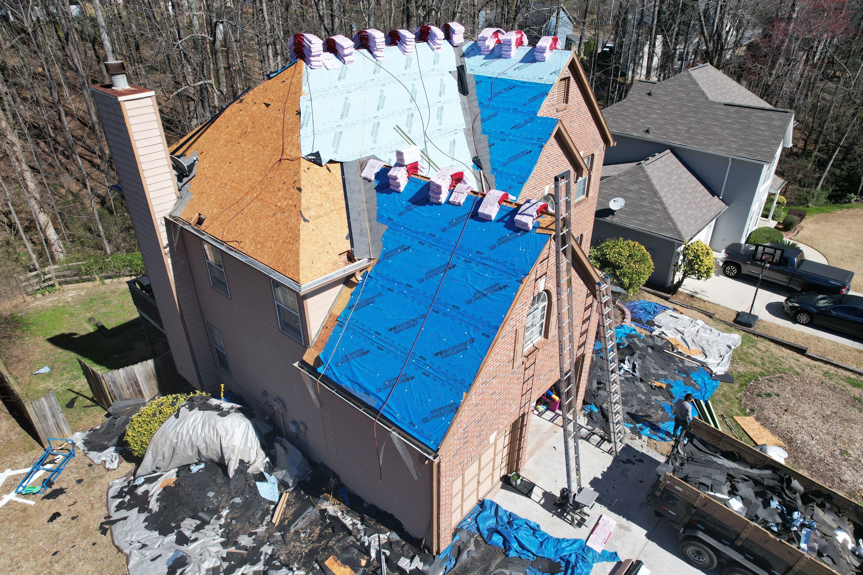 Residential Roofing Installation using Owens Corning by Inspector Roofing and Restoration