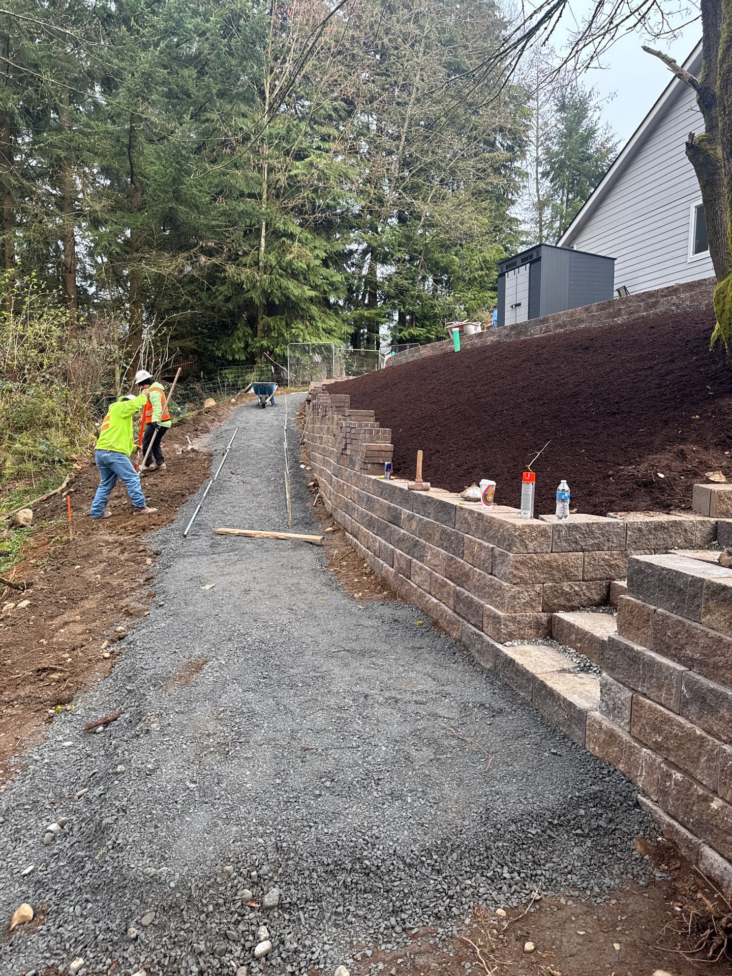Retaining Wall and Backyard Renovation | Everett  by Jireh Asphalt & Concrete Inc 