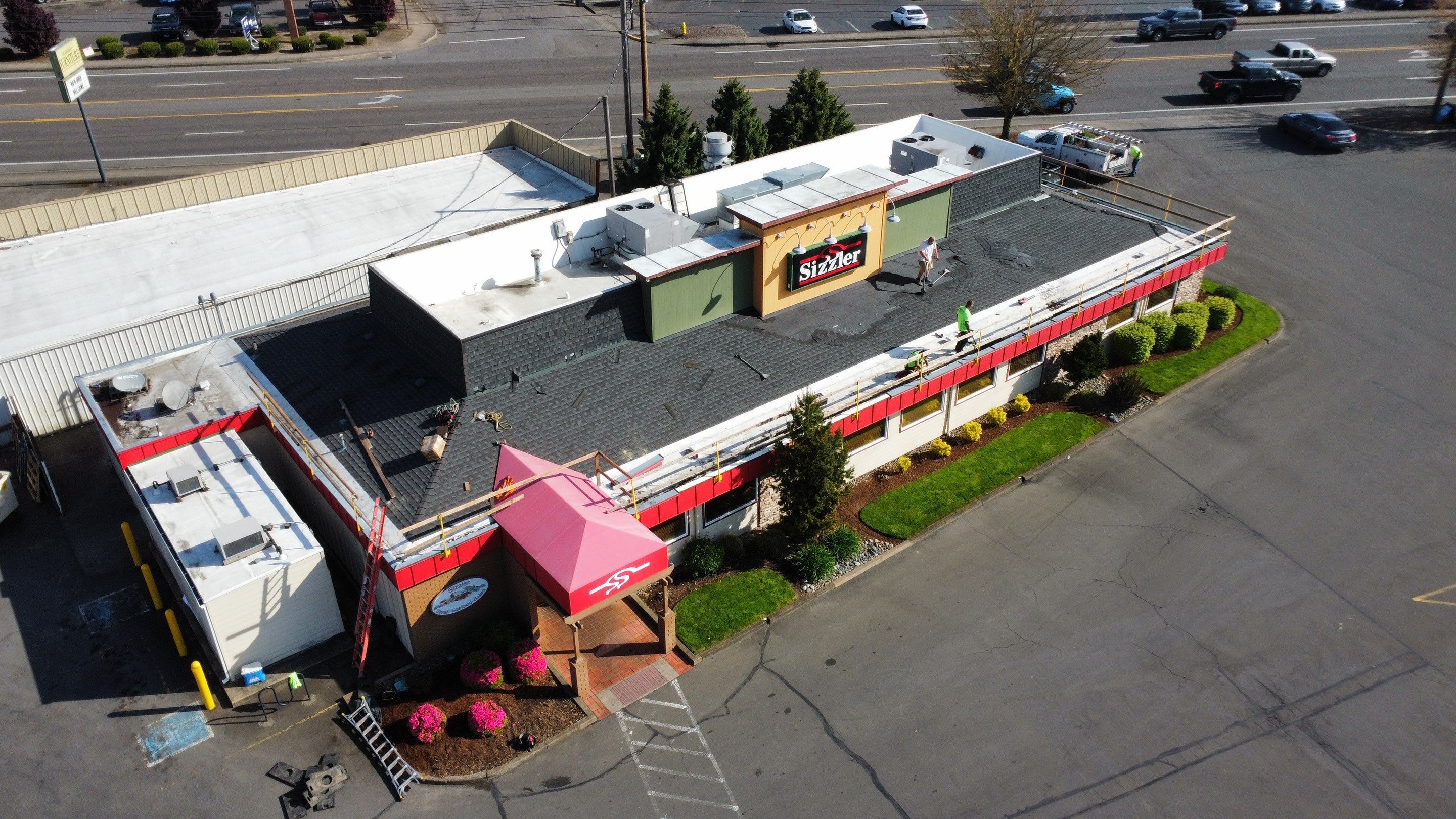 Sizzler Albany Oregon Roof Replacement  by Orezona Building & Roofing Company, Inc.