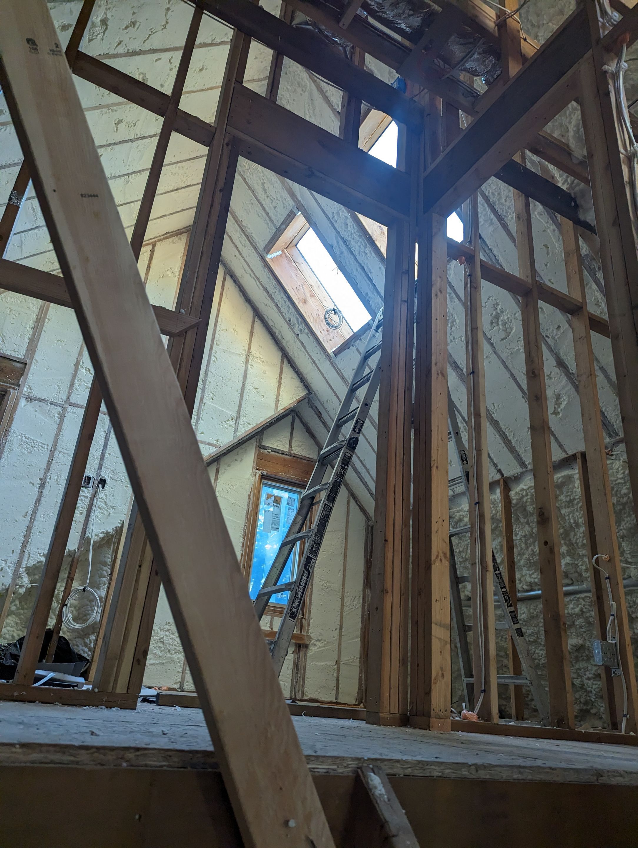 New Home Construction using open cell spray foam by NYS Foam & Energy