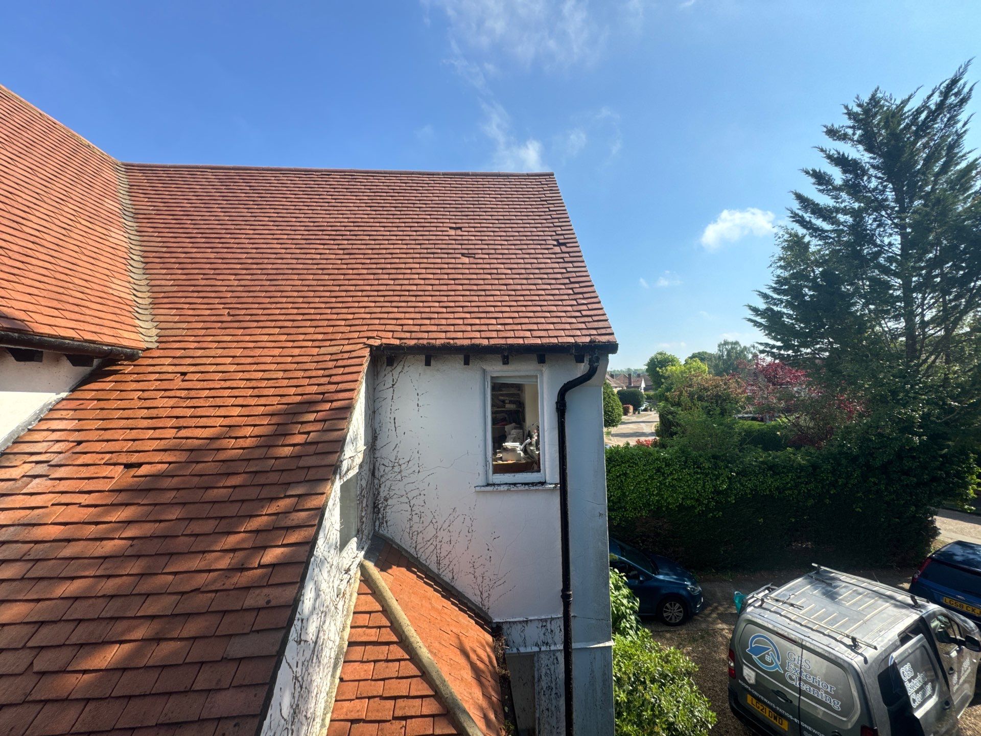 Roof Clean  - Moss Removal - Gutter Clean using Honda 15lpm Low Pressure Washing Machine by Ges Exterior Cleaning ltd