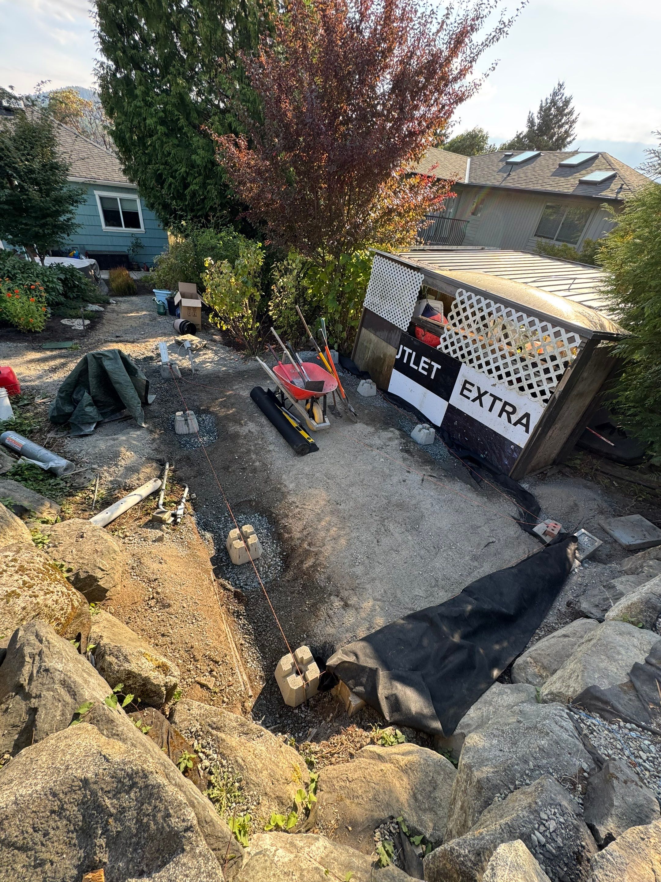 Backyard Transformation — Custom Shed, Paver Patio & Retaining Wall by Habanero Garden and Exterior Care