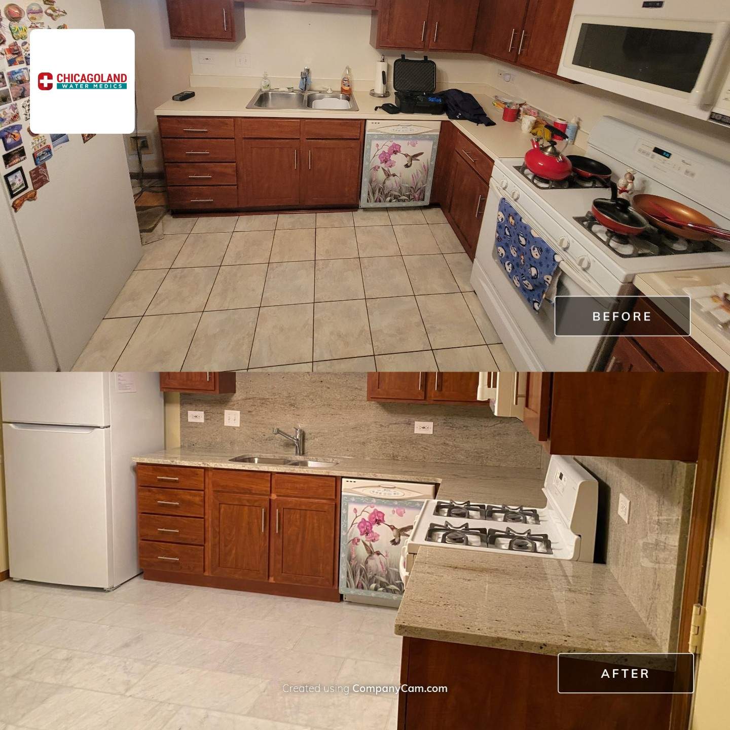Kitchen Water Damage/Reconstruction by Chicagoland Water Medics