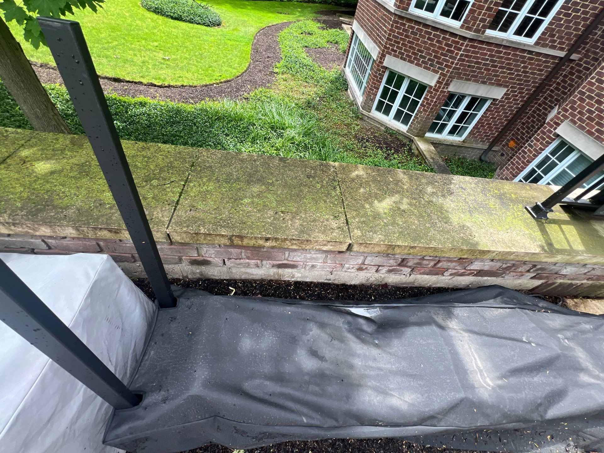Brick paver clean, sand and seal.  using Algaecide, soft wash soap by Northern Power Washing LLC.