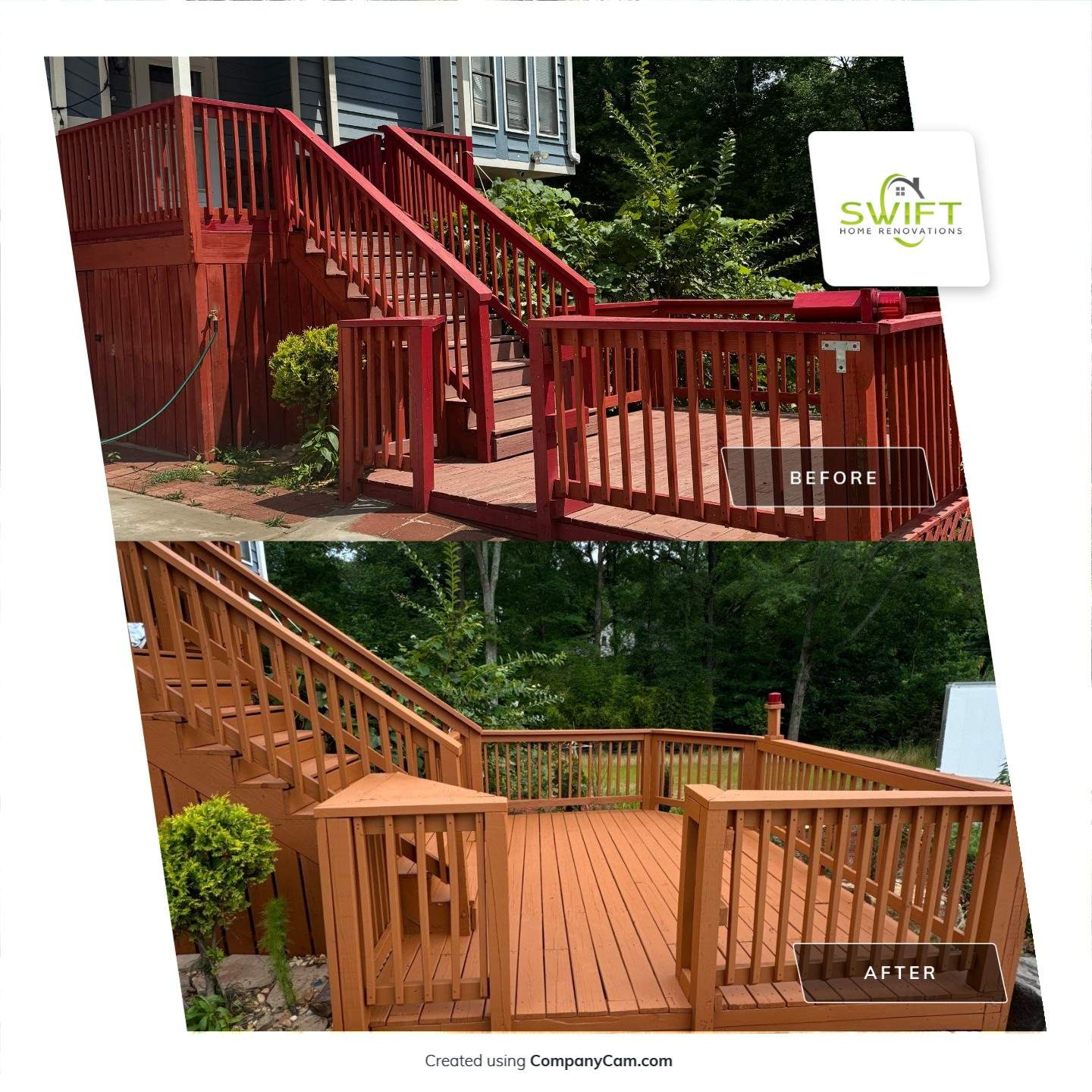 Multi-Level Deck Refinishing and Wood Staining in Duluth by Swift Home Renovations