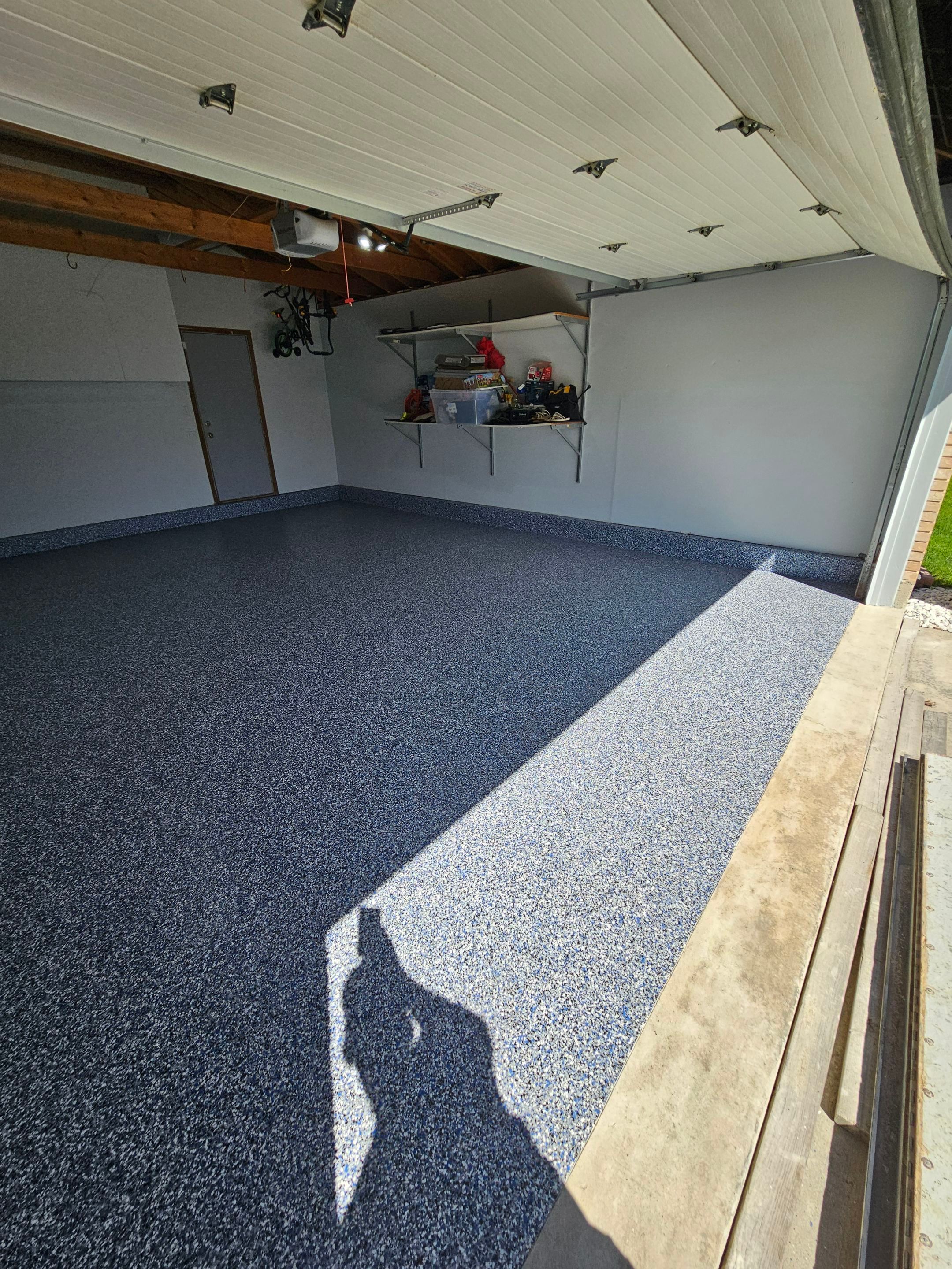 Orbit Flake Garage Floor  by Level 10 Coatings
