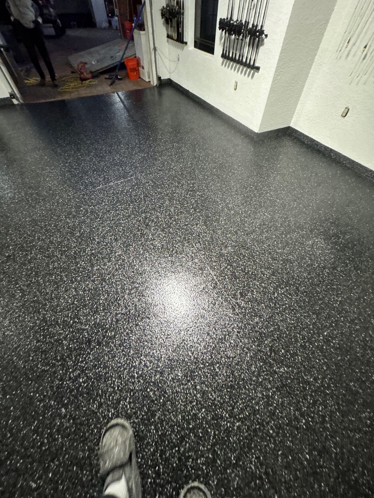 Carbon Flake Garage Floor Coating by Performance Floors & Coating