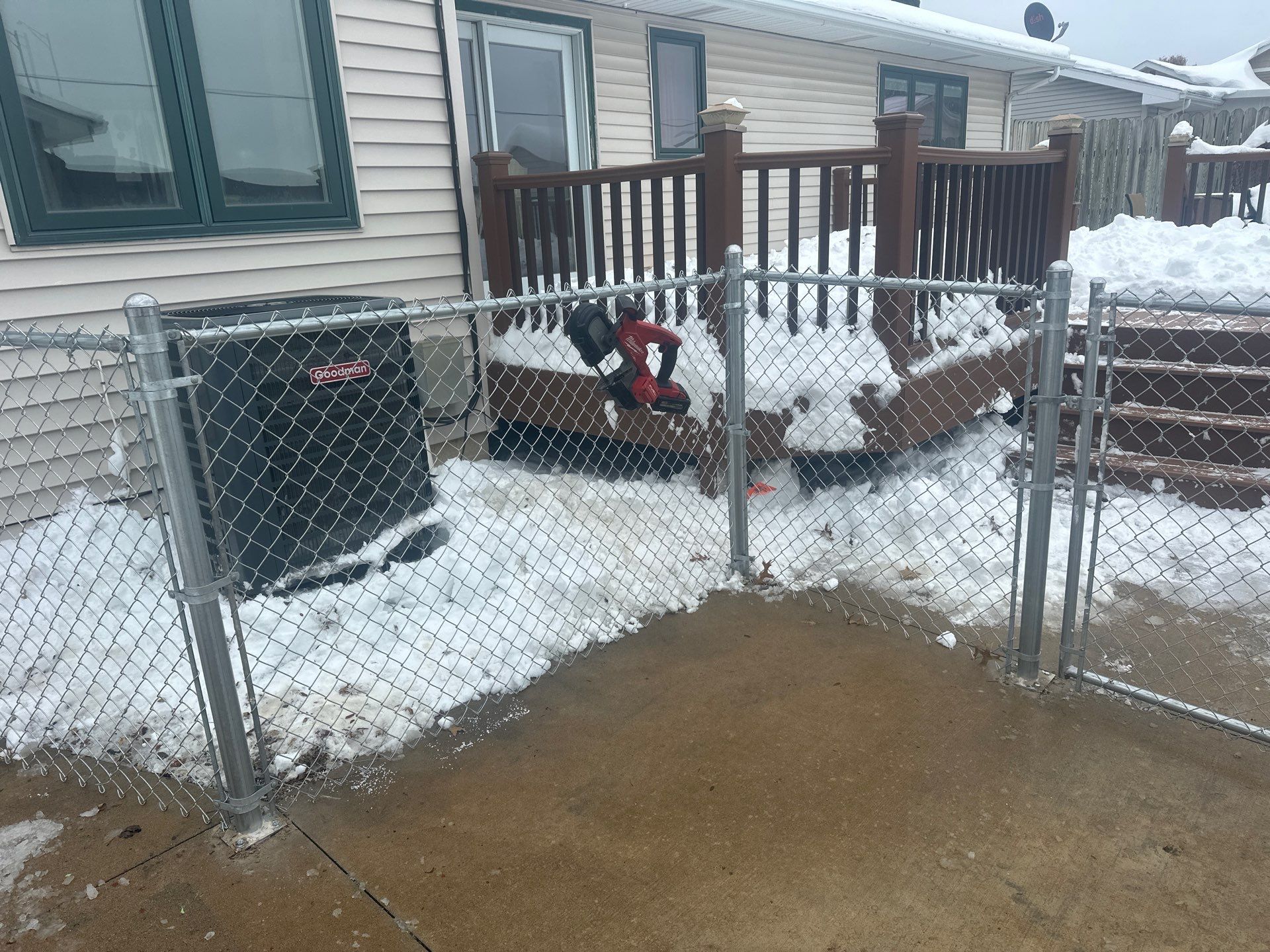 Galvanized Chain Link Fence Installation in Cedar Falls IA by Perfect Picket Fence and Stain
