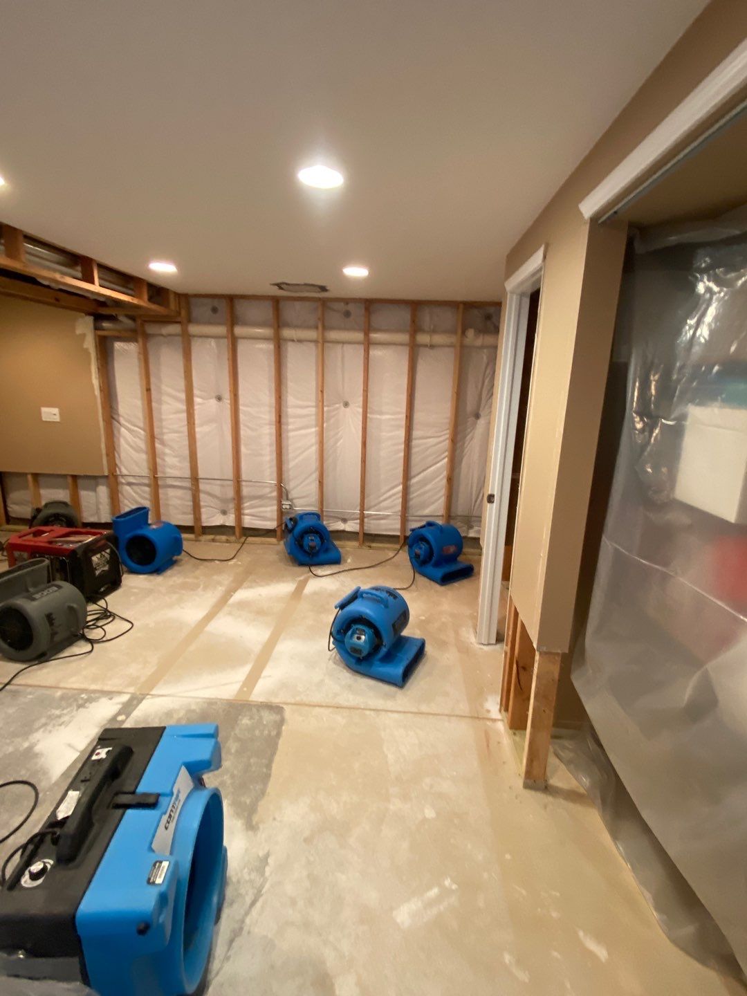 Overhead Drain Pipe Leak in Basement by Chicagoland Water Medics