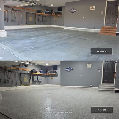 Another Incredible Transformation!  by Revival Concrete Coatings