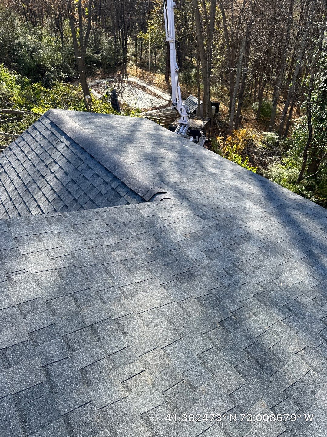 Residential Roofing Installation using Owens Corning TruDefinition Duration AR - Estate Gray & White Double 4 Siding by A Plus Exterior