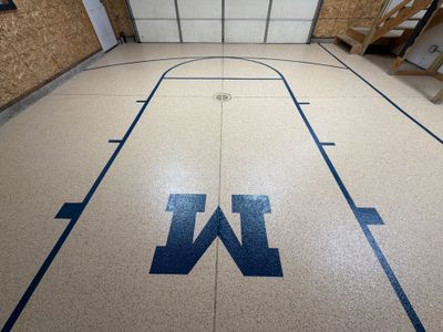 Custom Epoxy Garage Floor Completed In Norton Shores Michigan