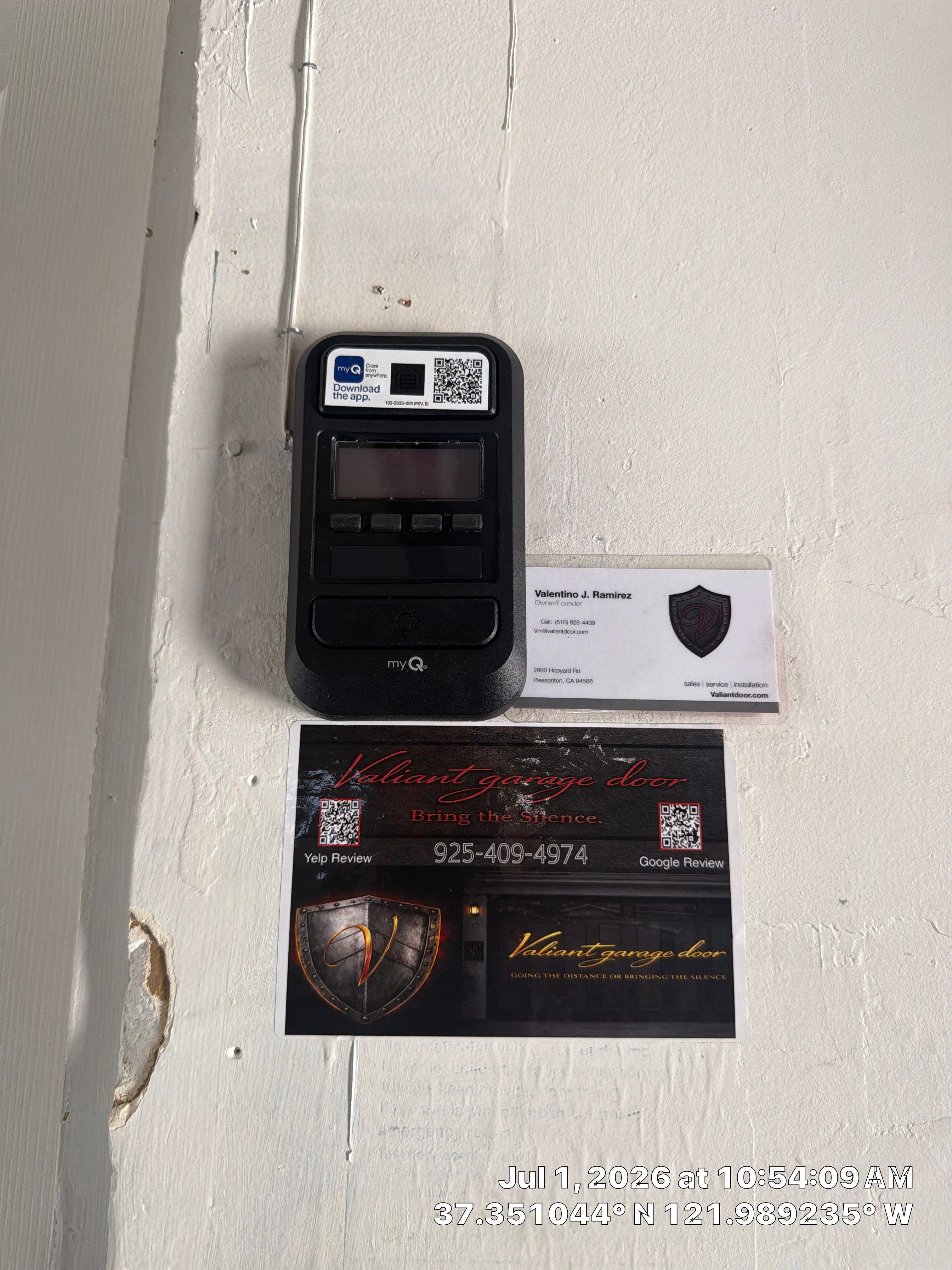 Garage Door Torsion Spring Replacement and Smart Controller Installation in Santa Clara by Valiant Garage Door