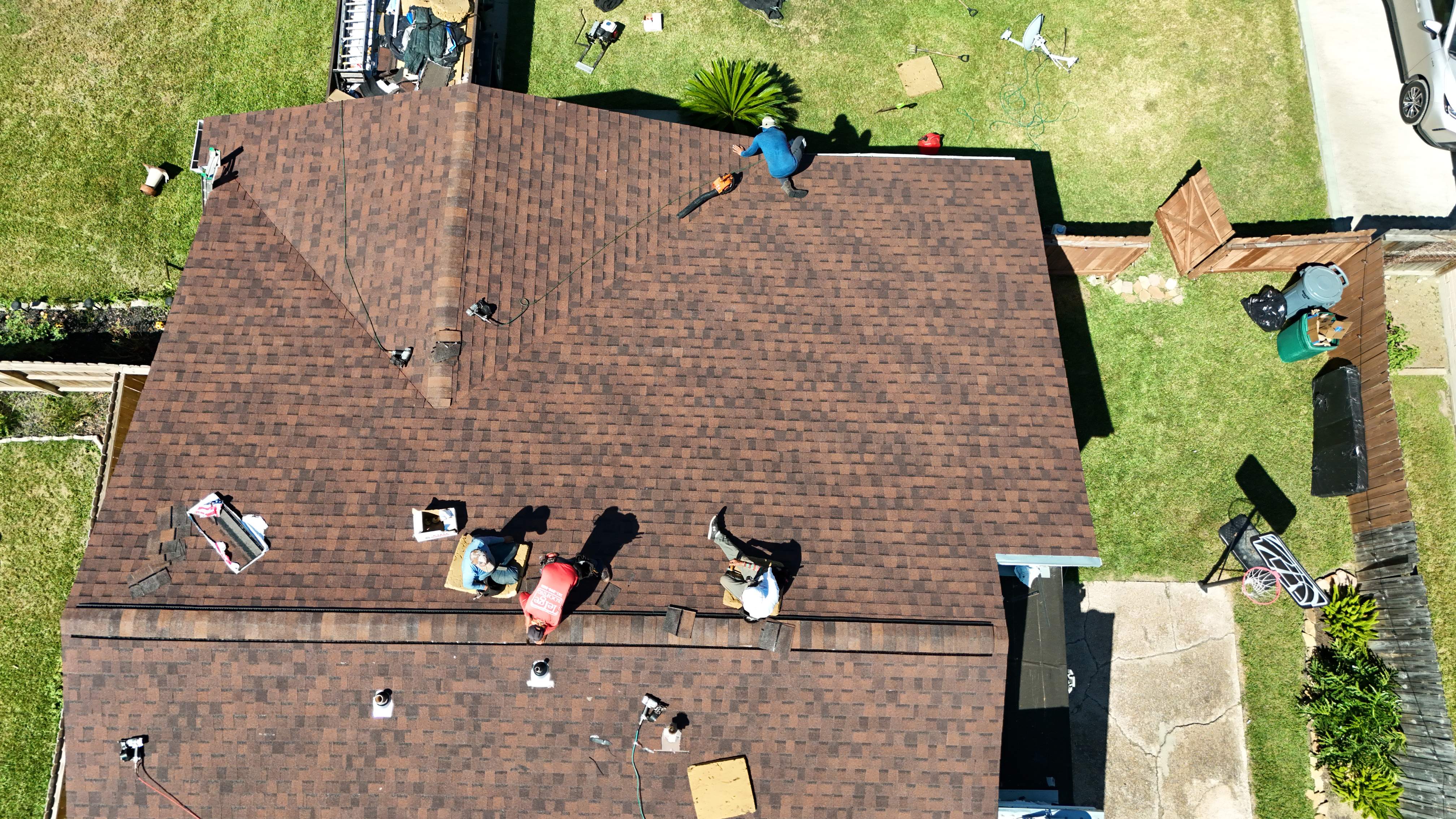Cedar-Brown Shingle Roof Replacement — East Houston, TX by PL Roofing & SB Roofing, LLC.