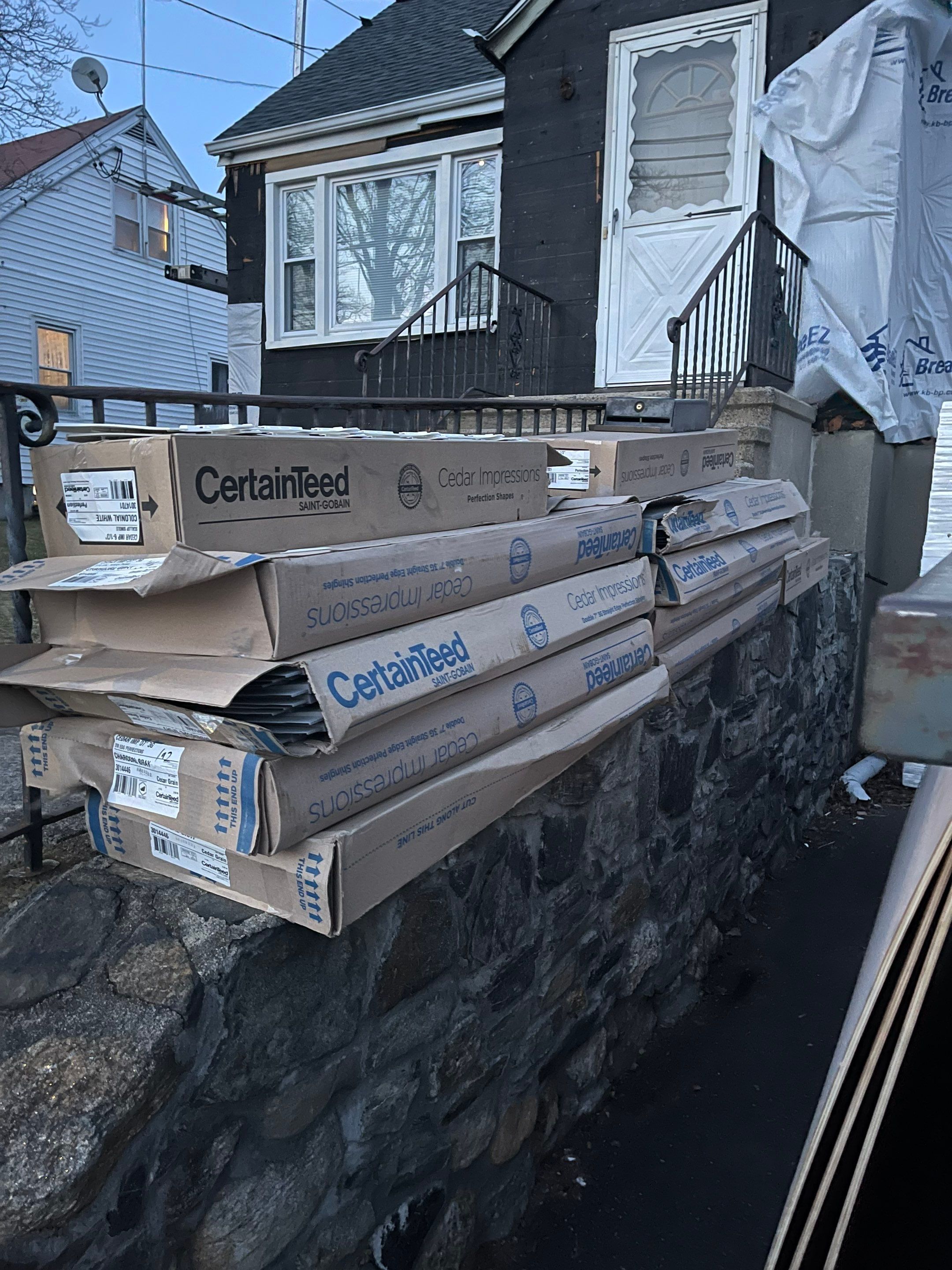 Siding Installation using Certainteed Monogram Charcoal Gray by A Plus Exterior