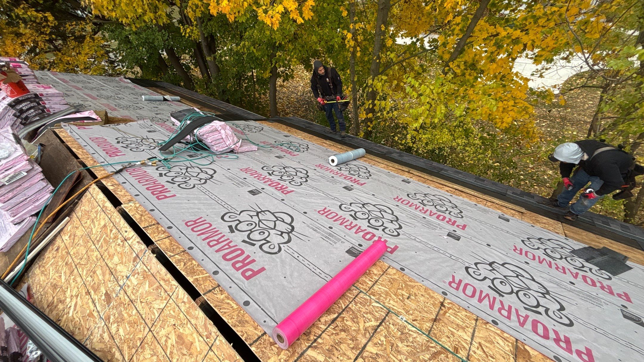 Roof Replacement using Owens Corning Midnight Plum by 180 Contractors