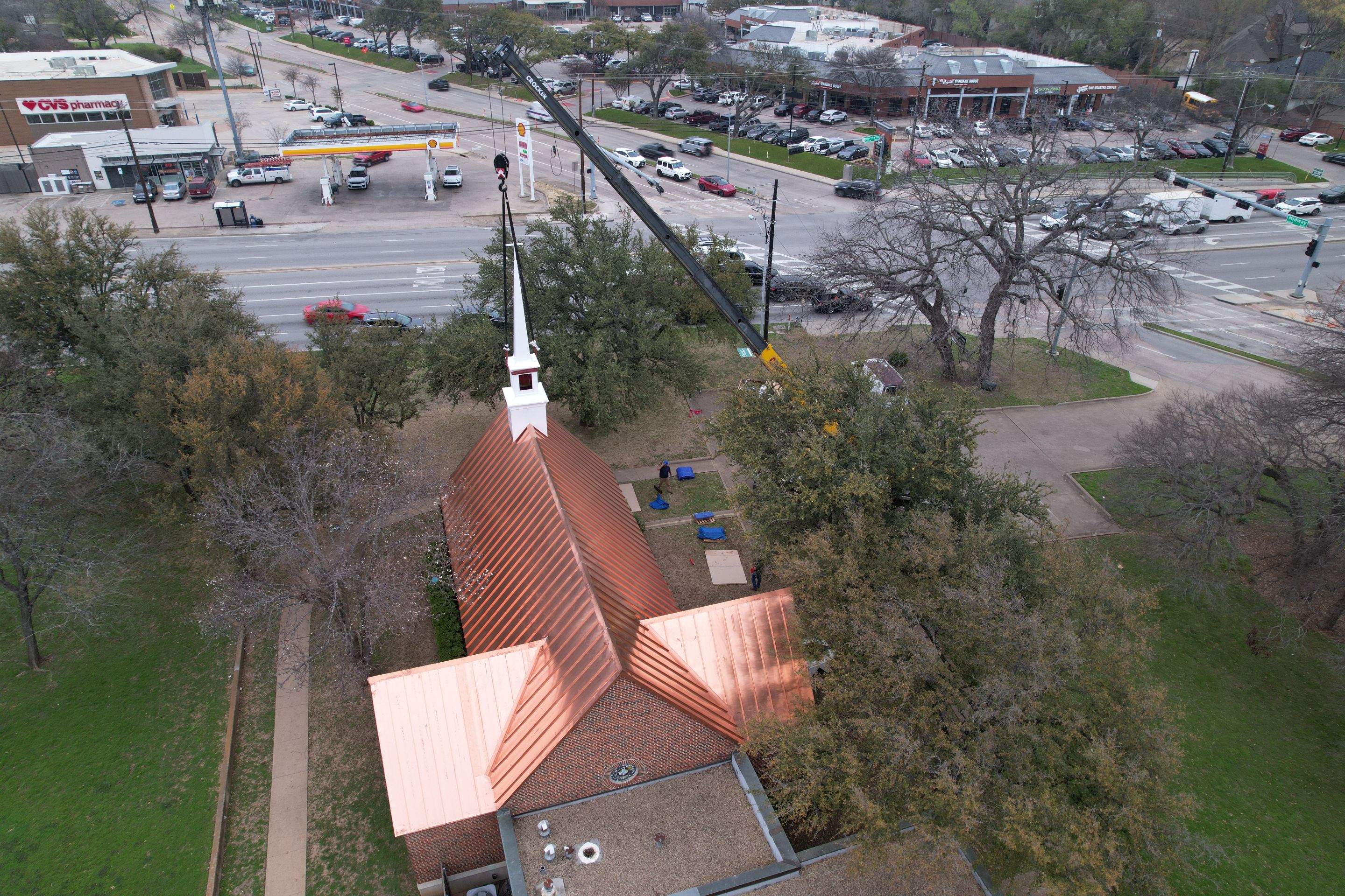Custom Copper Standing Seam Roofing System  by Springtree Restoration 