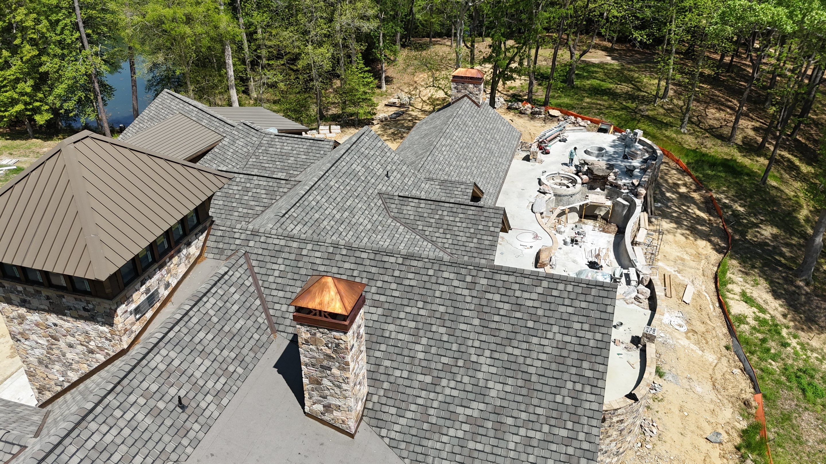 Custom Chimney Caps - Copper Hip & Ridge by Premier Chimney and Roofing