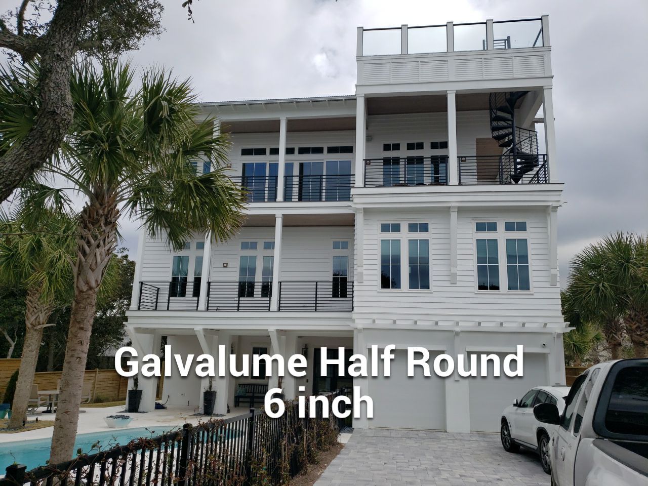 Seamless Gutters Installation using Galvalume Half Round Gutters by Gutter Professors