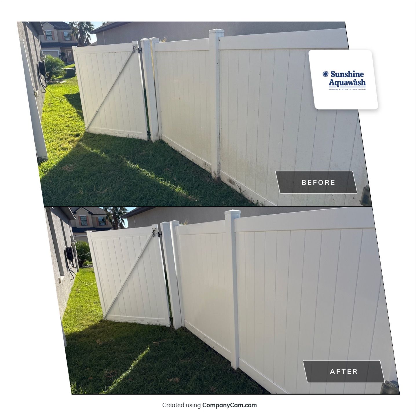 Comprehensive Concrete and Vinyl Fence Cleaning in Willow Walk Community, Palmetto, FL by Sunshine AquaWash