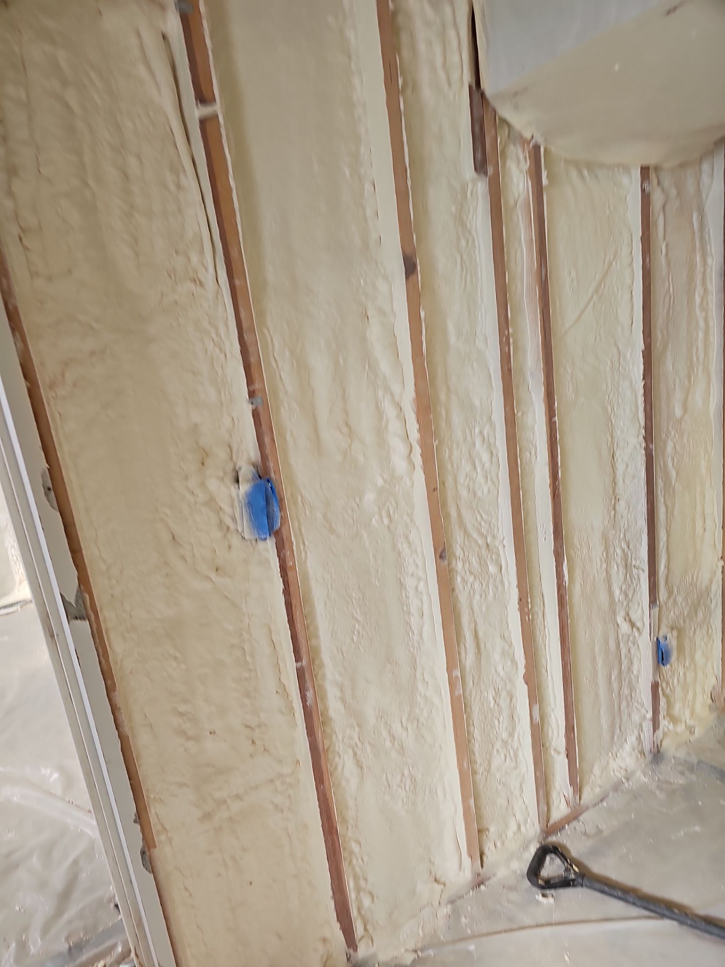 Basement Exterior Walls using Closed Cell Spray Foam by NYS Foam & Energy