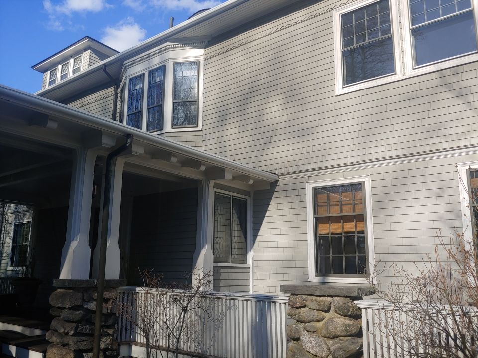 Gutter Installation using 4x6 Fiberglass Gutter with Moulding by Gutter Pro Enterprises