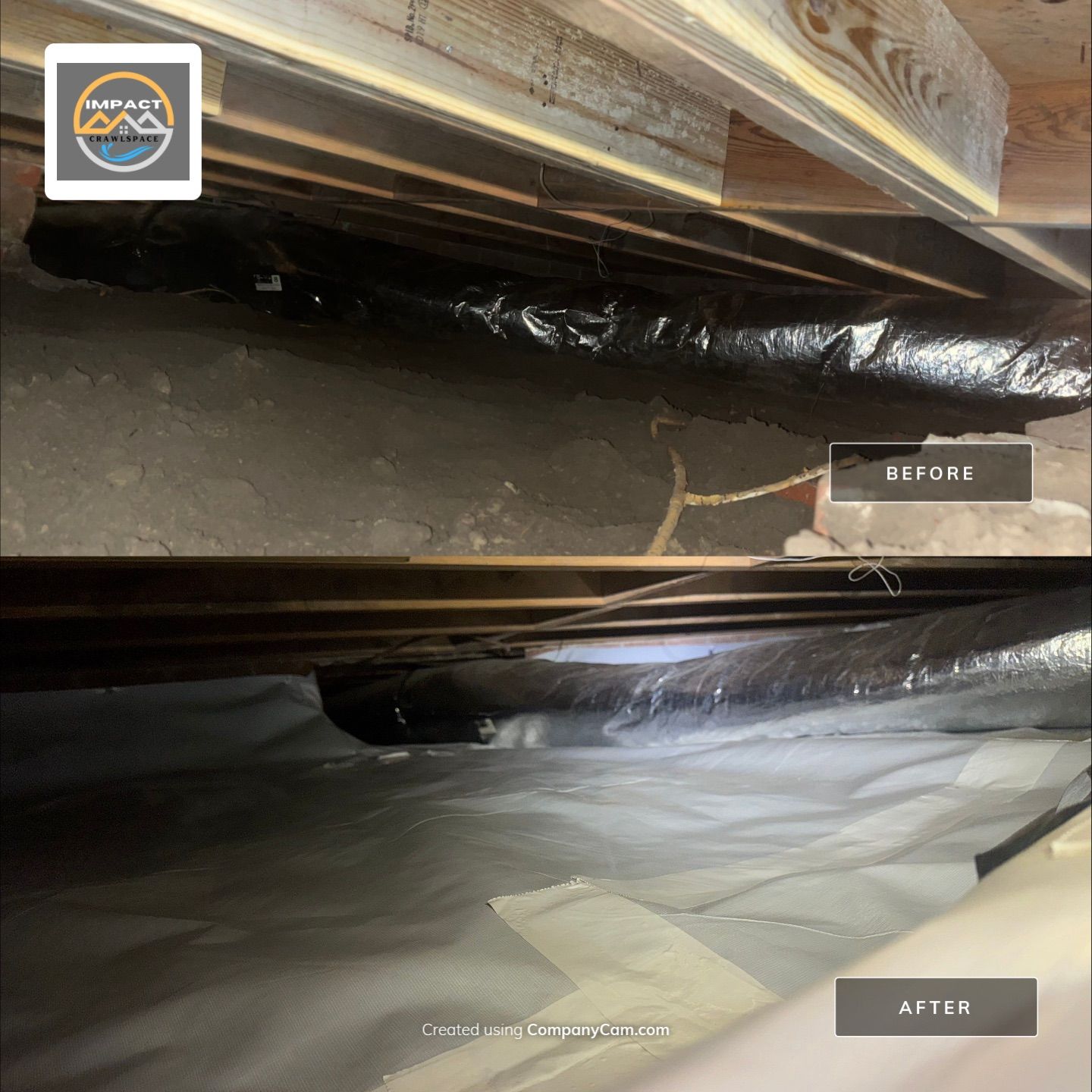 Sealed Crawlspace using Aprilaire E-70 Dehumidifier by Impact Crawlspace