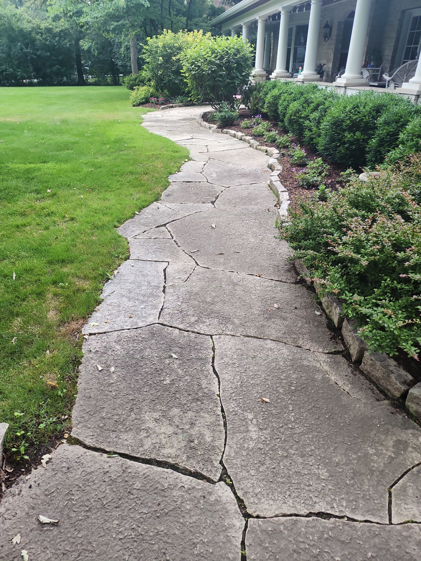 Glenview stone repair, and cleaning by Northern Power Washing LLC.