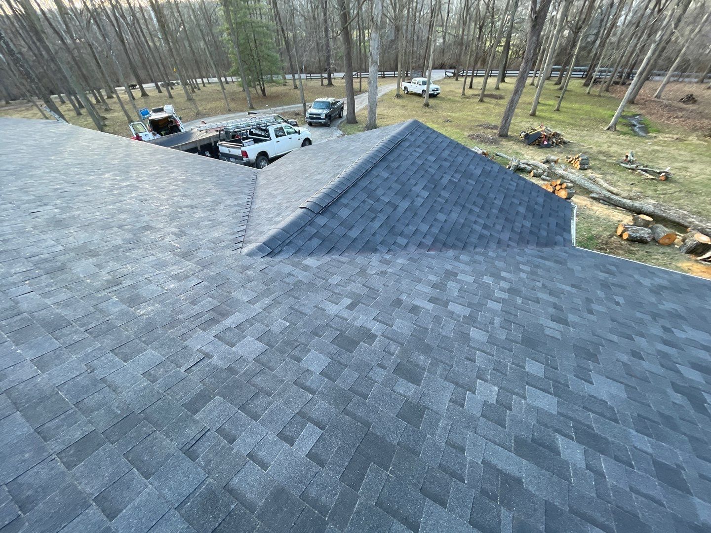 Residential Roofing Installation using Onyx Black Durations by WIW Enterprises Inc