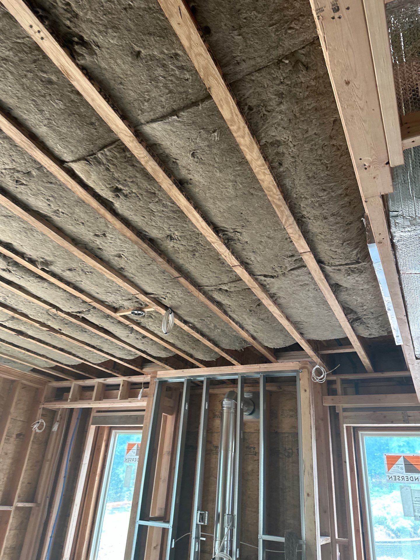New Home Construction using open cell spray foam by NYS Foam & Energy