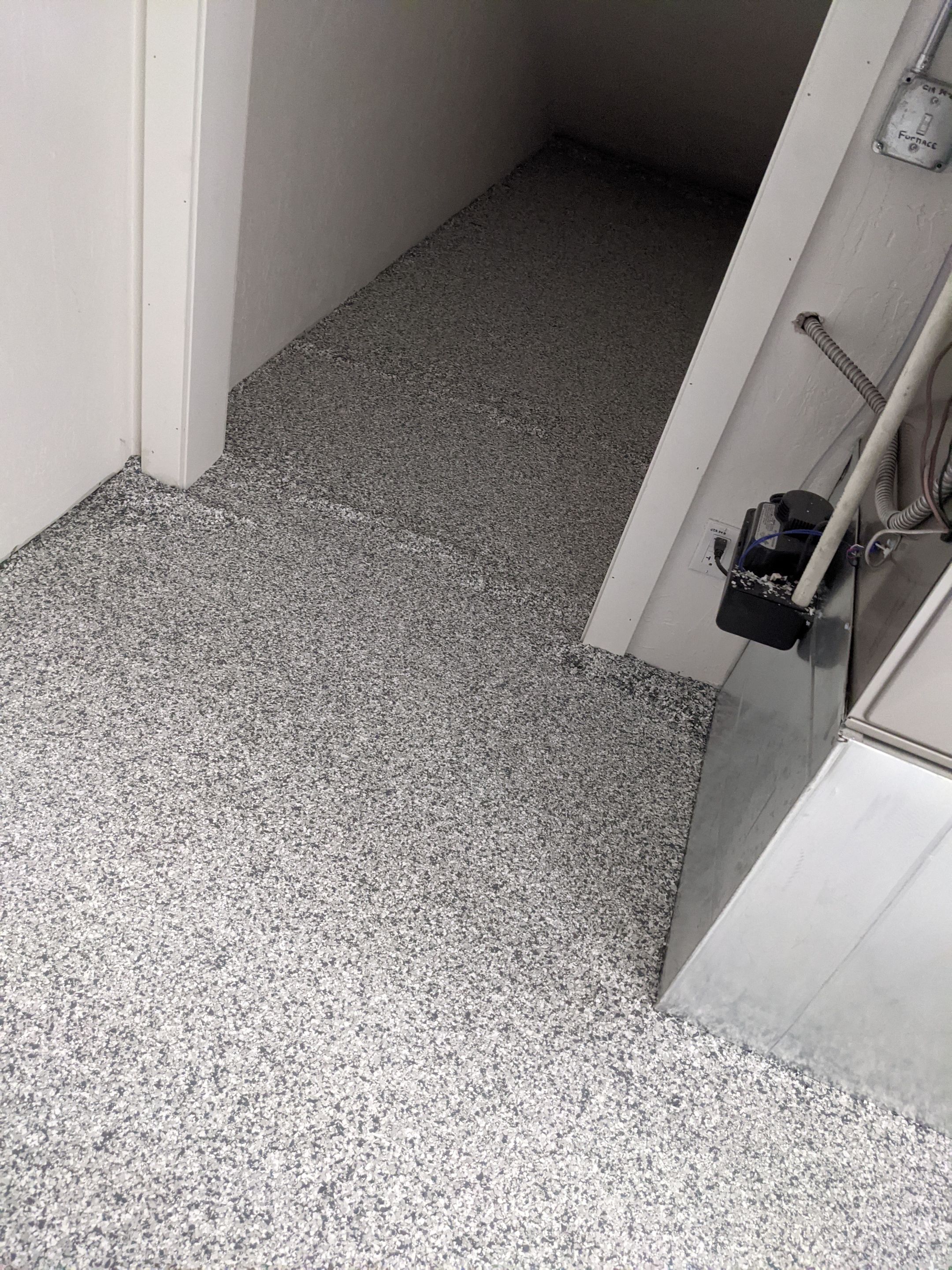 Commercial Floor Transformation using Slate Stone by Croc Coatings, LLC